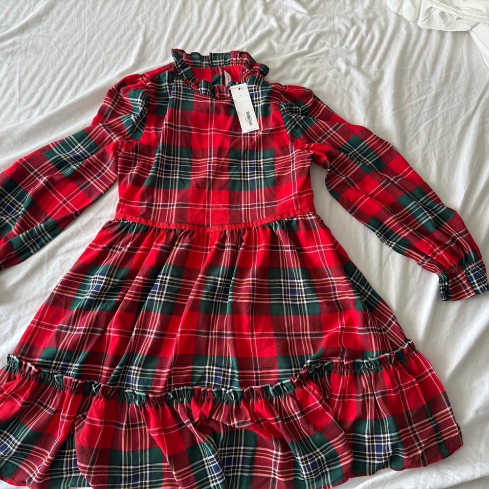 Janie and Jack Red Plaid Kids Formal Dress - Picture 1 of 1